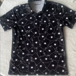 Black Poker Print Men's Shirt